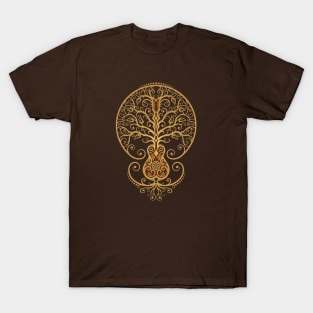 Brown Acoustic Guitar Tree of Life T-Shirt